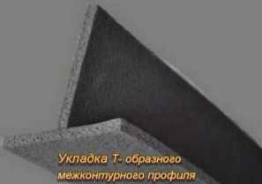 Укладка Т-образного межконтурного профиля Санпол