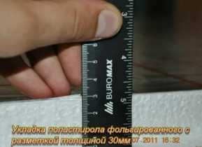 Маты пенополистирольные фольгированные Санпол 30 мм