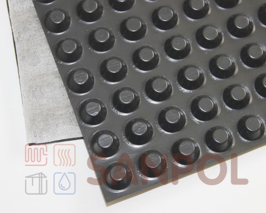 Шиповидна мембрана з геотекстилем DL8 GEO