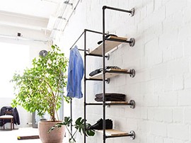 Гардеробна з труб своїми руками